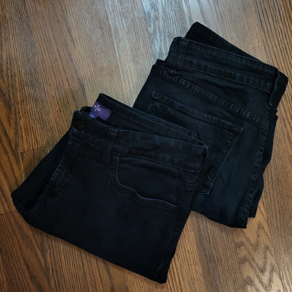 2 PAIRS Women's NYDJ Not Your Daughters Jeans Straight Lift Tuck Technology Sz 4